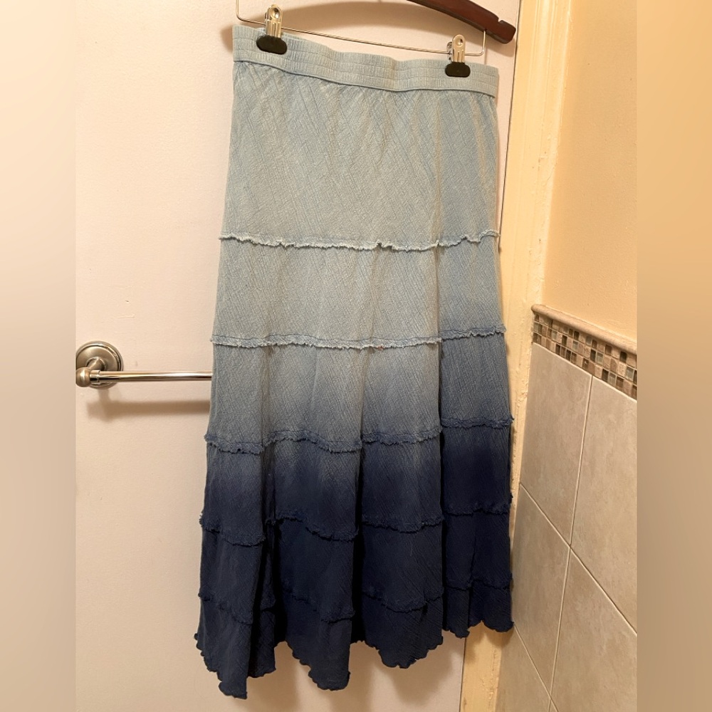 Blue Ombre Maxi Skirt NWT Medium